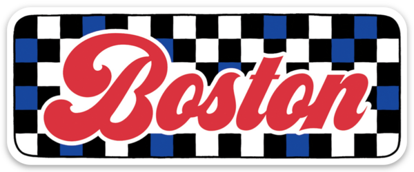 Die Cut Sticker - Boston (Checkered)