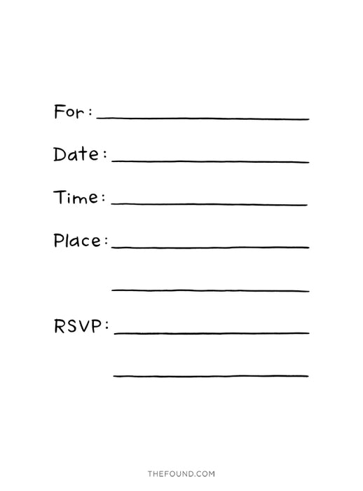 Camper Party Invitation (8 pack)