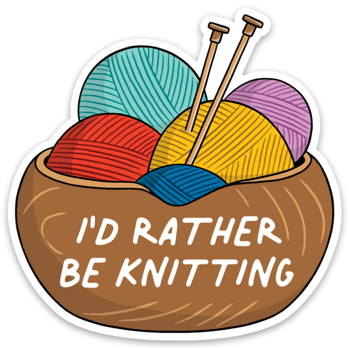 Die Cut Sticker - Knitting