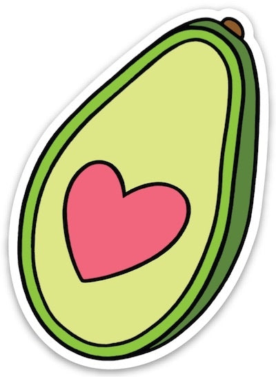 Die Cut Sticker - Avocado Heart
