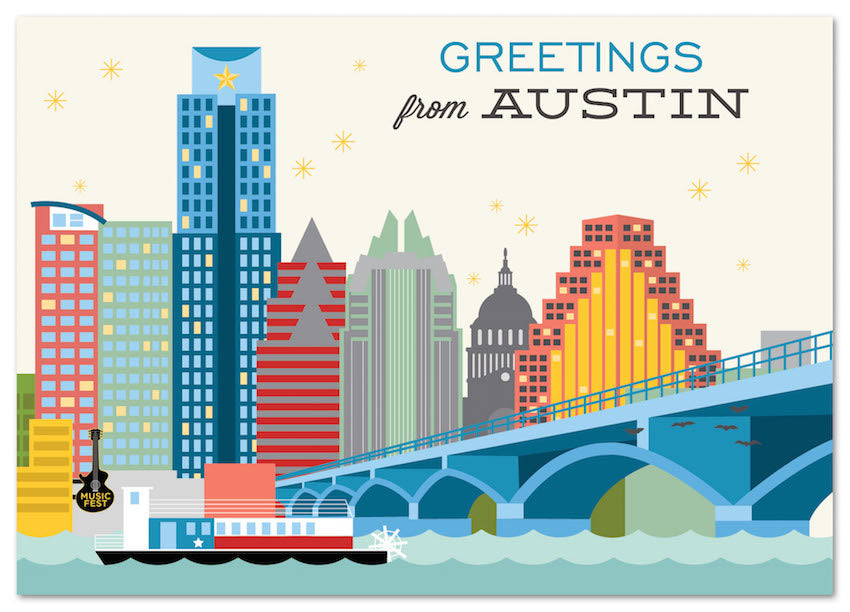 Postcard - Austin Skyline