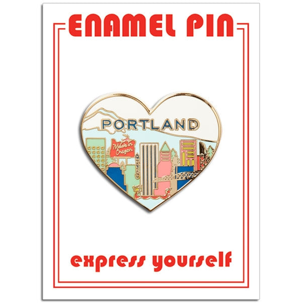 Pin - Portland Skyline Heart