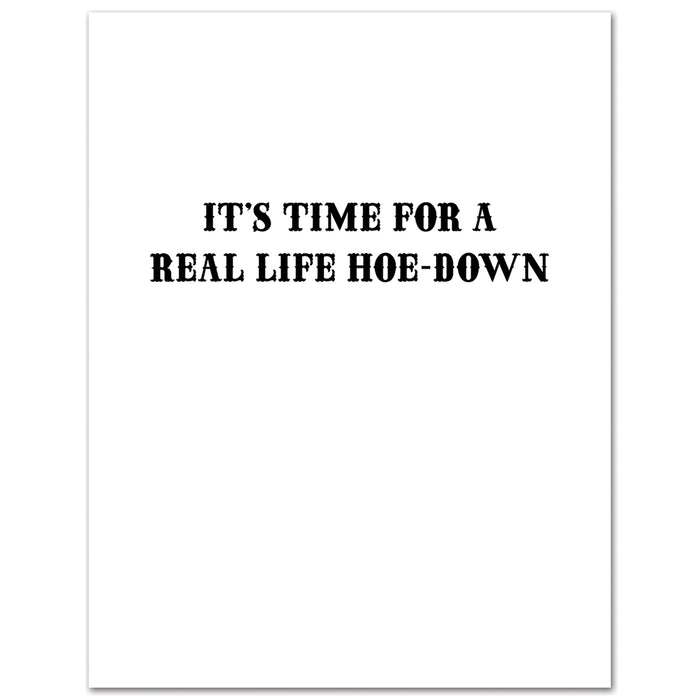 Real Life Hoe-down Birthday Card