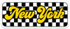Die Cut Magnet - New York (Checkered)