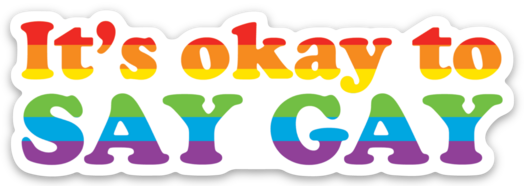Die Cut Magnet - It's Okay to Say Gay