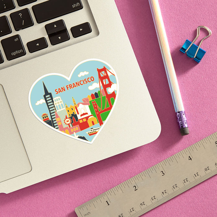 Die Cut Sticker - San Francisco Skyline