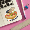 Die Cut Sticker - Cicada Chicago Hot Dog