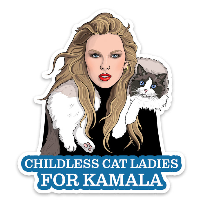 Die Cut Sticker - Childless Cat Ladies for Harris