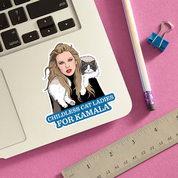 Die Cut Sticker - Childless Cat Ladies for Harris