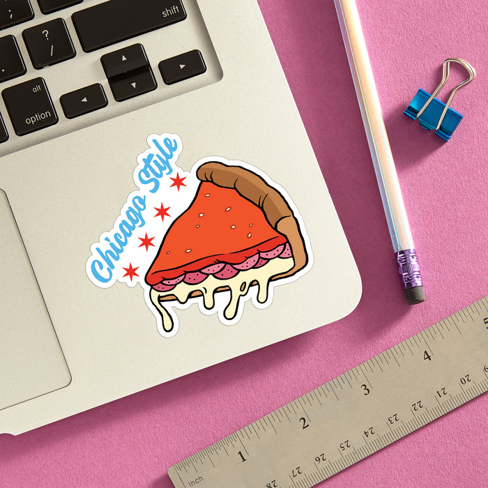 Die Cut Sticker - Chicago Style Pizza Slice