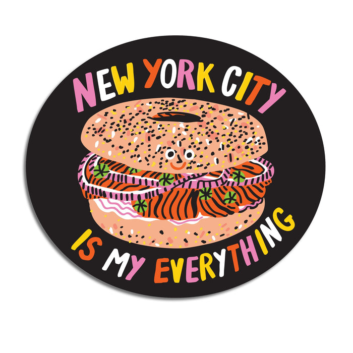 Die Cut Sticker - New York City is My Everything Bagel