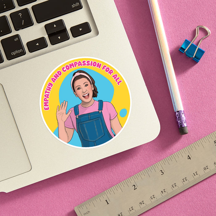 Die Cut Sticker - Ms. Rachel Empathy and Compassion for All