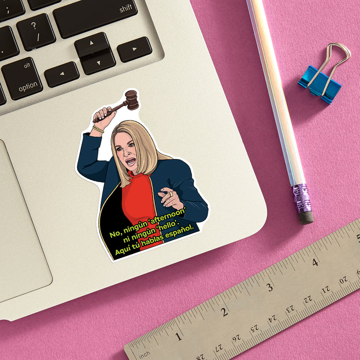 Die Cut Sticker - Caso Cerrado "Aquí tú Hablas Español"