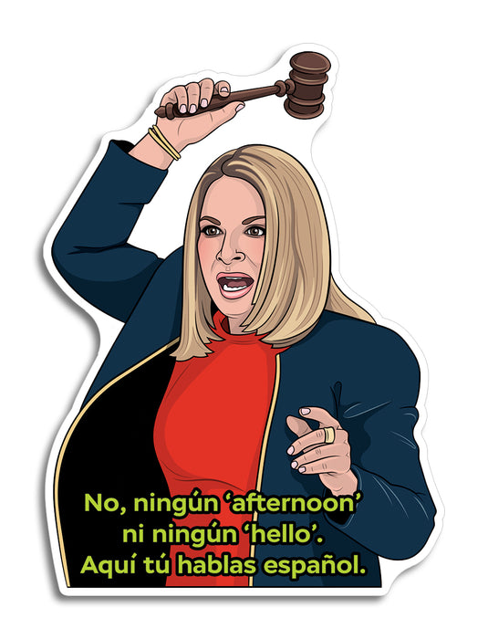 Die Cut Sticker - Caso Cerrado "Aquí tú Hablas Español"
