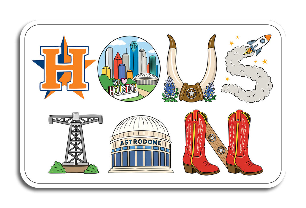 Die Cut Sticker - Houston Icons