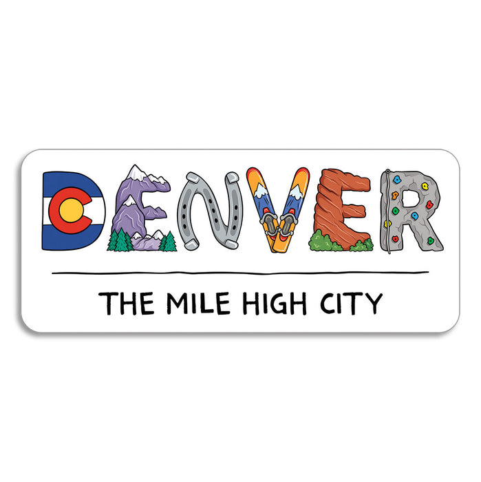 Die Cut Sticker - Denver Icons Colorado