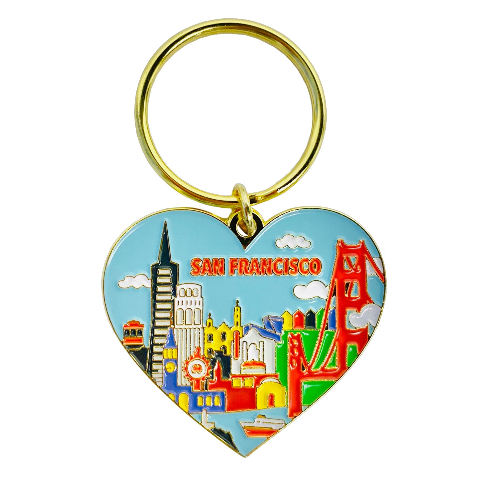 Keychain - San Francisco Skyline Heart — The Found