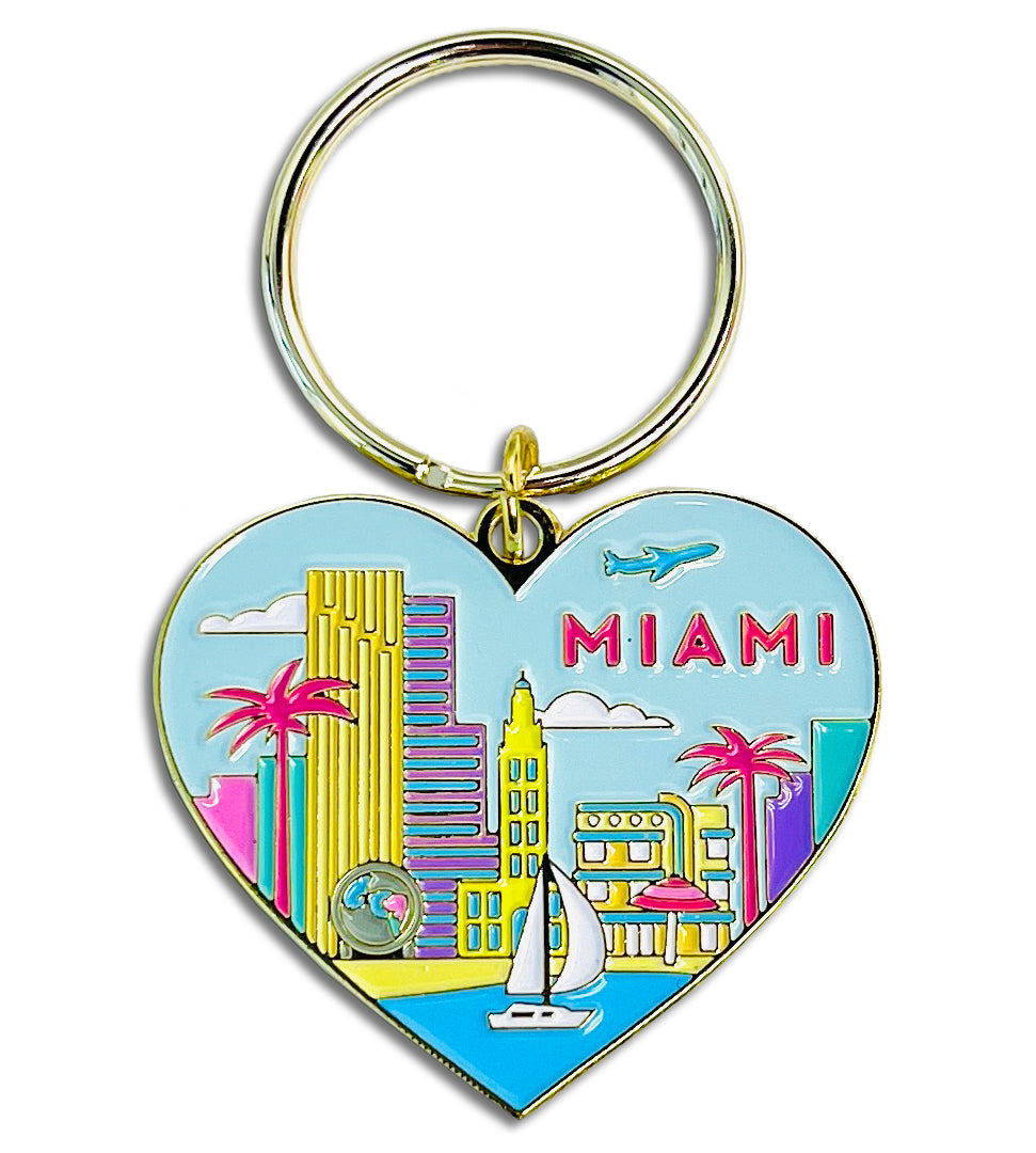Keychain - Miami Skyline Heart — The Found