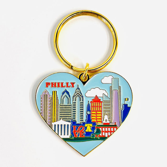 Keychain - Philly Philadelphia Skyline Heart