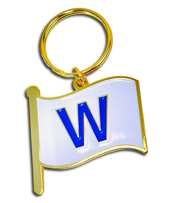 Keychain - W Win Flag Chicago Cubs Baseball