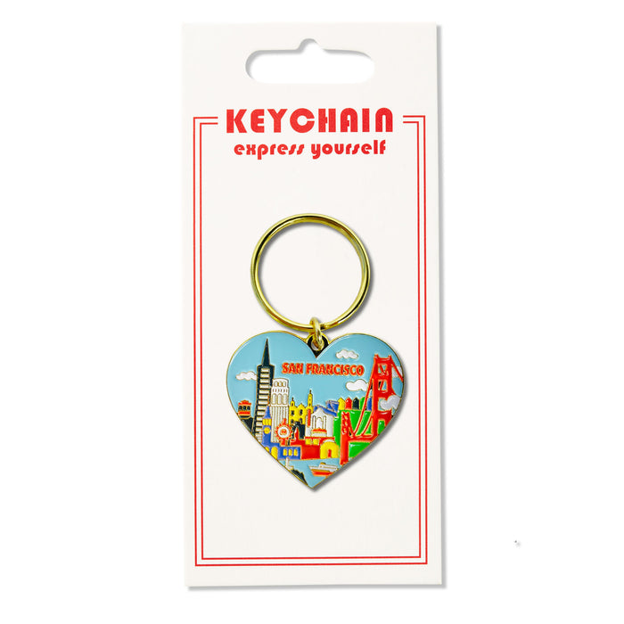 Keychain - San Francisco Skyline Heart