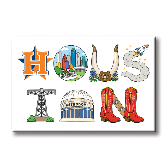 Magnet - Houston Icons Texas