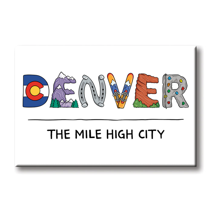 Magnet - Denver Icons The Mile High City Colorado