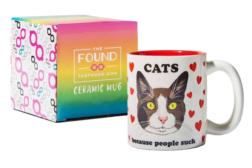 Coffee Mug: Cats Because People Suck
