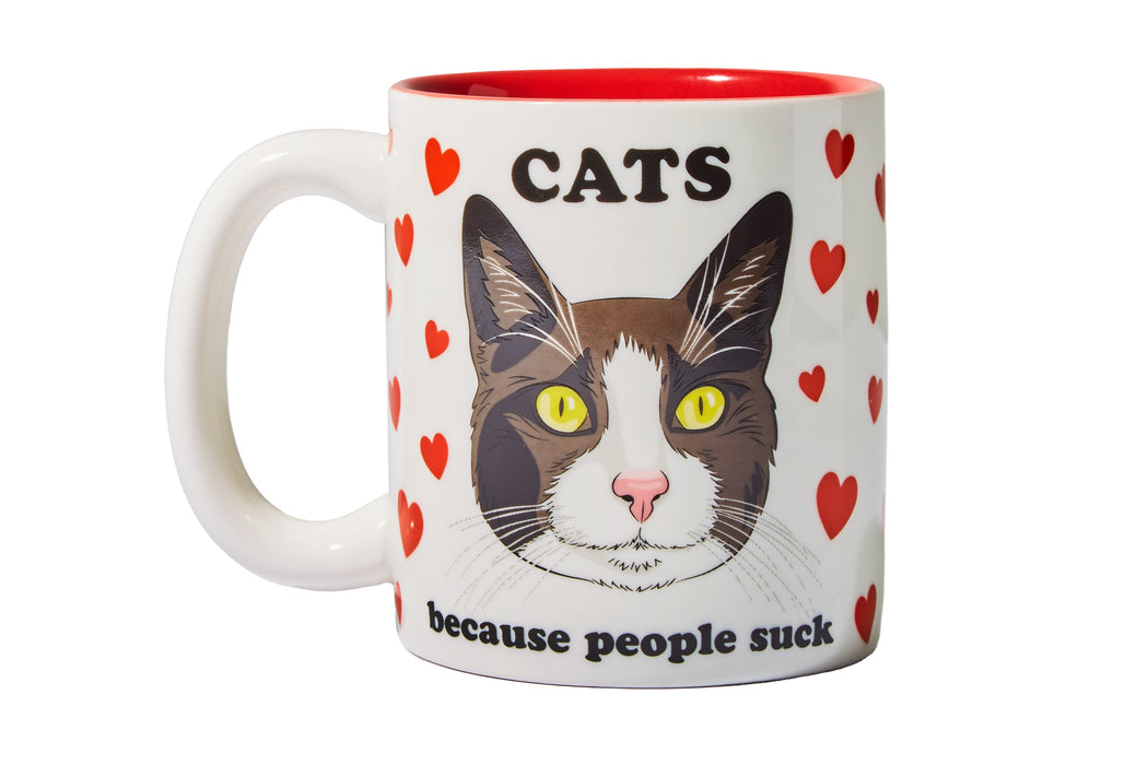 Coffee Mug: Cats Because People Suck
