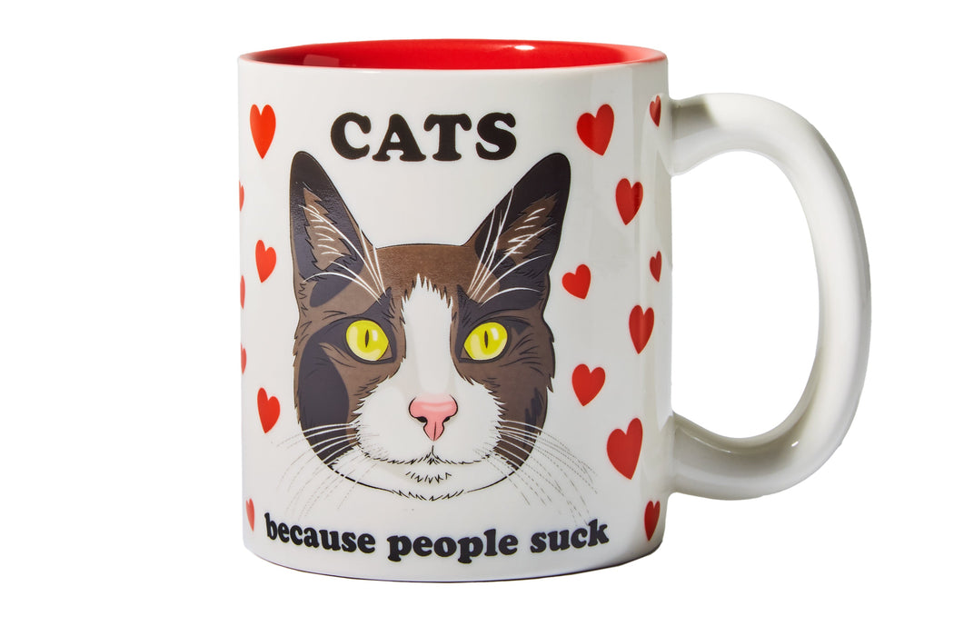 Coffee Mug: Cats Because People Suck