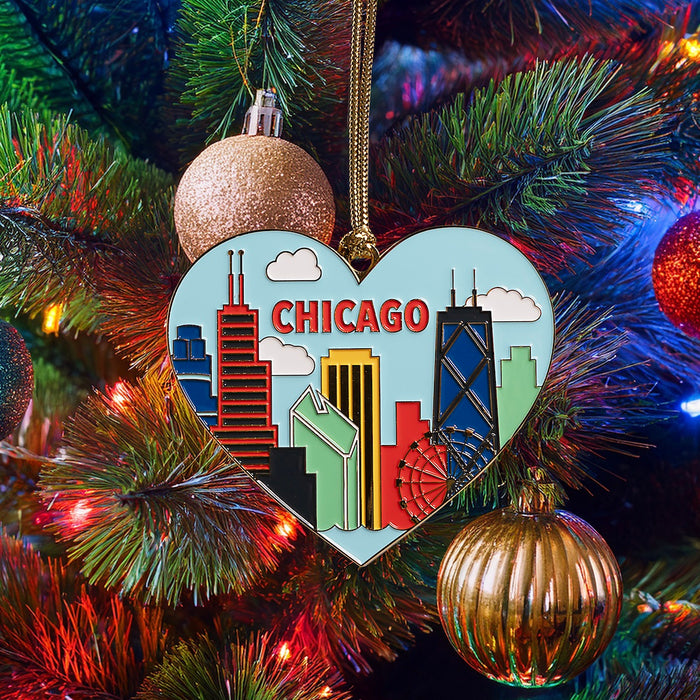 Ornament - Chicago Skyline Heart
