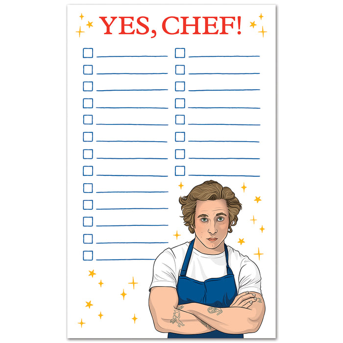 Notepad: Yes, Chef! Checklist