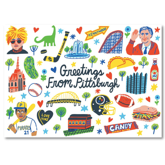 Postcard - Greetings From Pittsburgh Landmarks