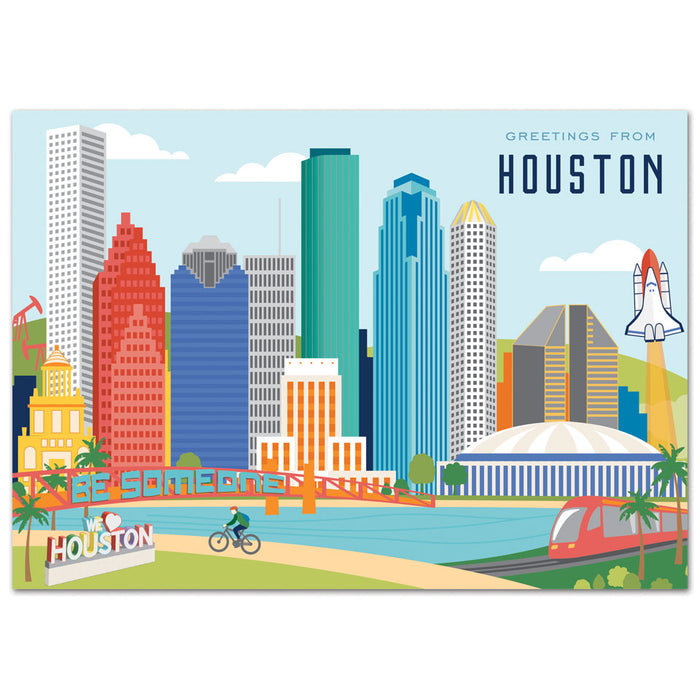 Postcard - Greetings From Houston Texas Skyline