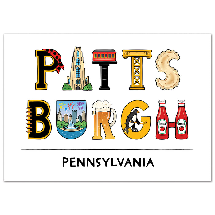Postcard - Pittsburgh Icons