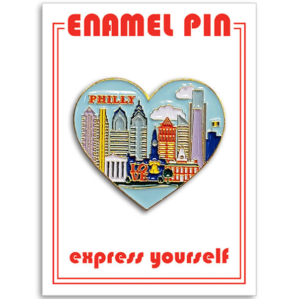 Pin - Philly Philadelphia Skyline Heart