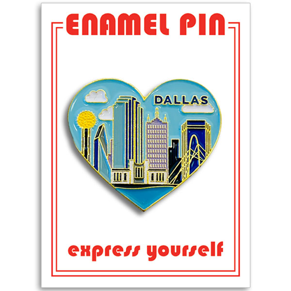 Pin - Dallas Texas Skyline Heart