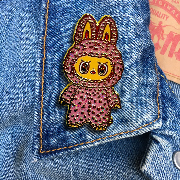 Pin - Labubu Pink Lychee Berry (w/ Glitter)
