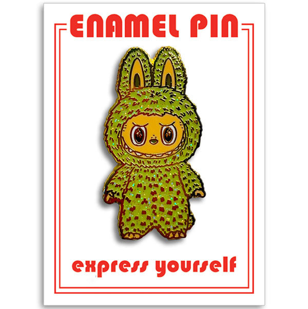 Pin - Labubu Green Grape (w/ Glitter)