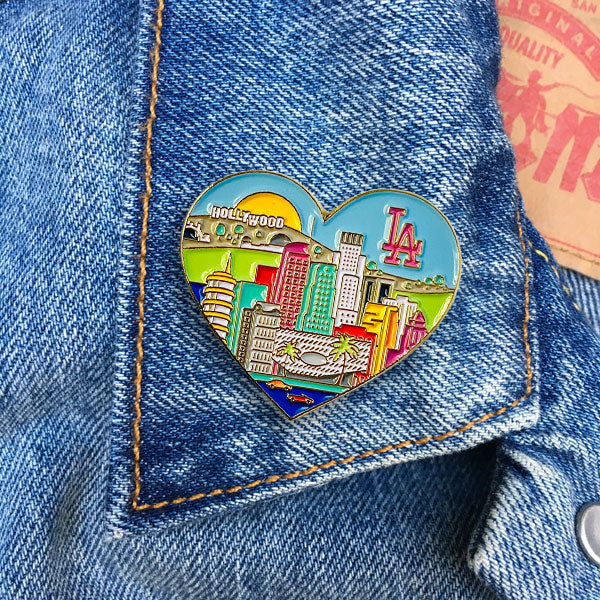 Pin - Los Angeles Skyline Heart