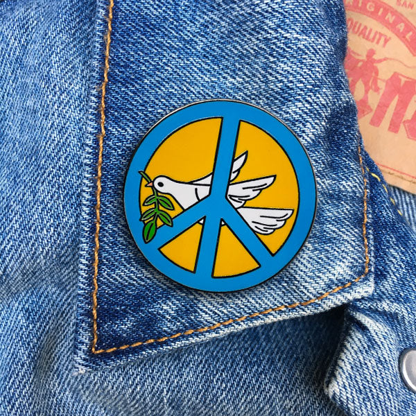 Pin - Peace Sign with Dove Historical/Religious Symbols