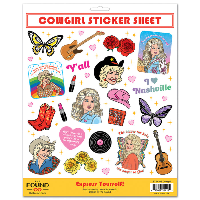 Sticker Sheet - Cowgirl Dolly