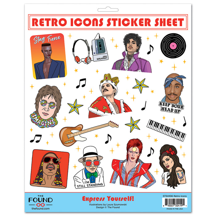 Sticker Sheet - Retro Music Icons
