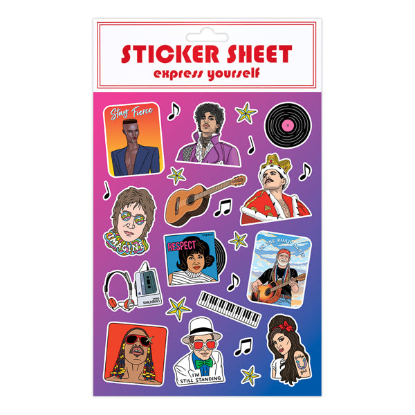 Sticker Sheet - Retro Music Icons