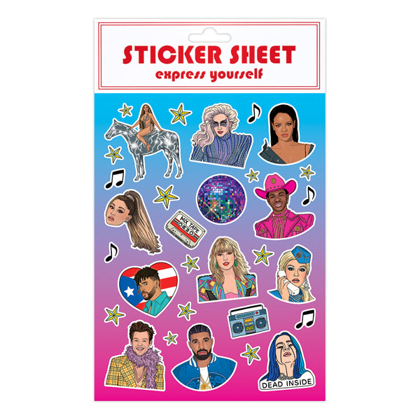 Sticker Sheet - Pop Stars