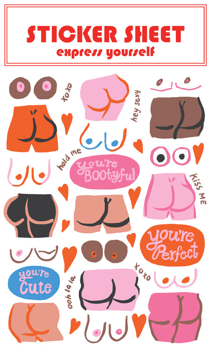 Sticker Sheet - Boobs and Butts