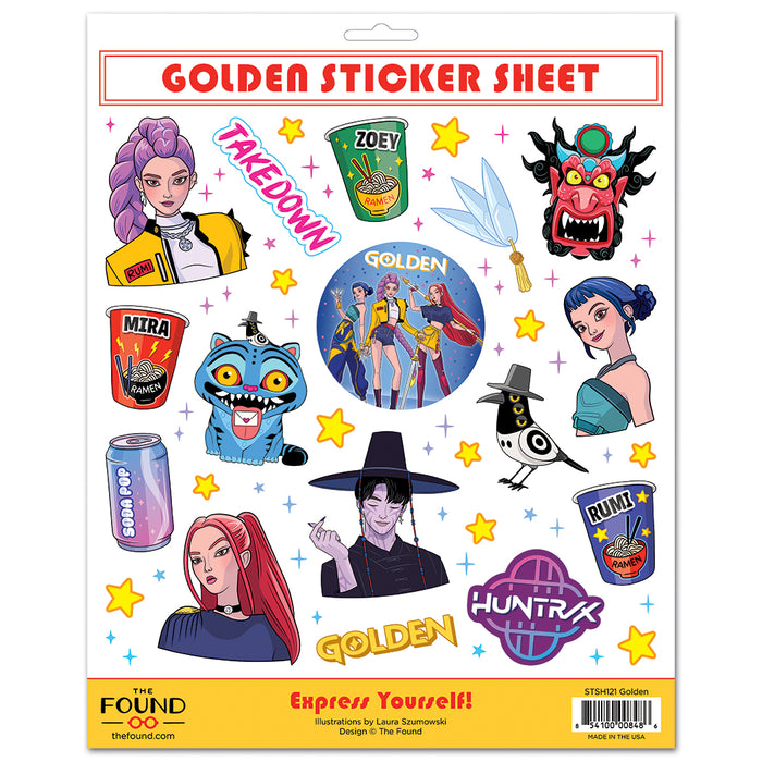 Sticker Sheet - K-Pop Golden