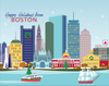 Boston Skyline Holiday