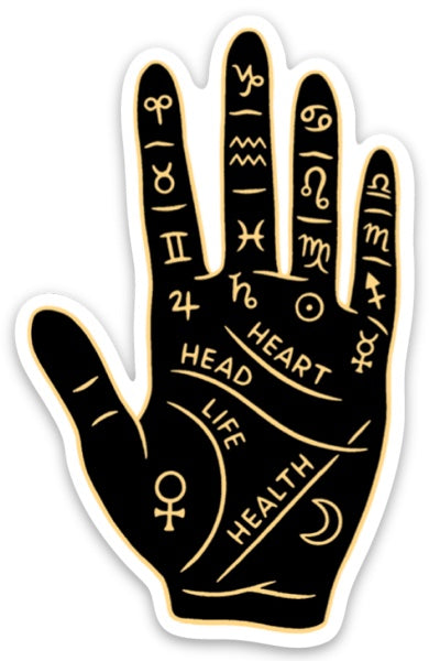 Read Hand Sticker Die Cut Sticker - Palm Reading Hand — The Found