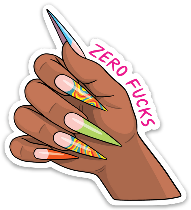 Die Cut Sticker - Zero Fucks Nails
